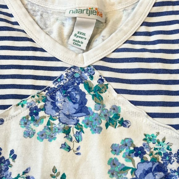 Naartjie Kids Girls Vintage White & Blue Vintage Surfer Dress 9 - Picture 3 of 5